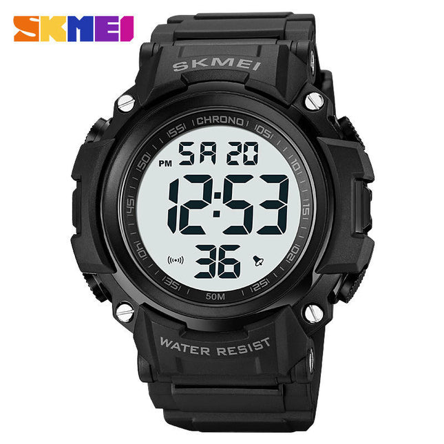 Men Sports LED Screen Digital Watches Waterproof Luminous Stopwatch Alarm Watch