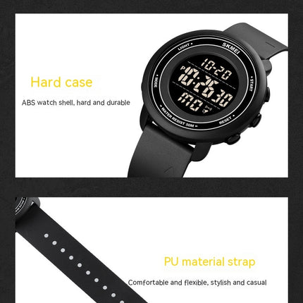 Men's Digital Sports LED Watches Waterproof Stopwatch Luminous Alarm Wristwatches