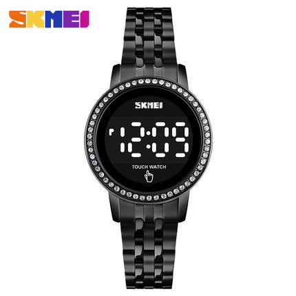 Women's Digital LED Waterproof Casual Stainless Steel Wrist Watch