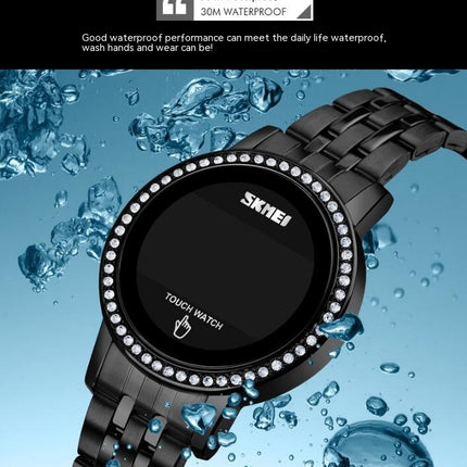 Women's Digital LED Waterproof Casual Stainless Steel Wrist Watch