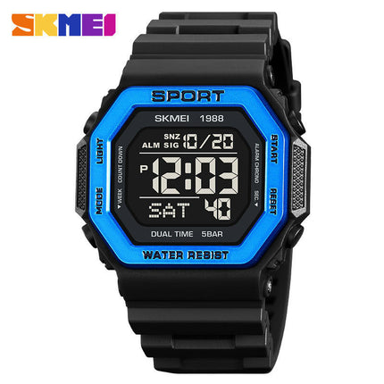 Men's Multifunction Digital Watches Waterproof LED Backlight Sports Watch for Student