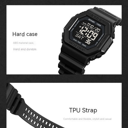 Men's Multifunction Digital Watches Waterproof LED Backlight Sports Watch for Student