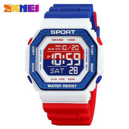 Men's Multifunction Digital Watches Waterproof LED Backlight Sports Watch for Student