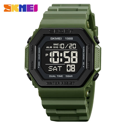 Men's Multifunction Digital Watches Waterproof LED Backlight Sports Watch for Student