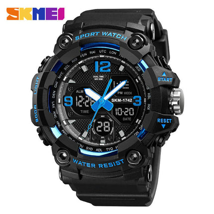 Men's Digital Sports Outdoor Waterproof Watches Multi Function LED Alarm Analog Watches