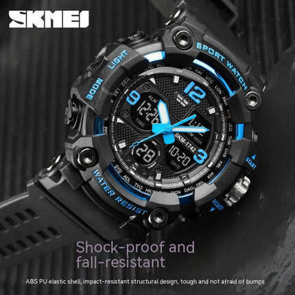 Men's Digital Sports Outdoor Waterproof Watches Multi Function LED Alarm Analog Watches