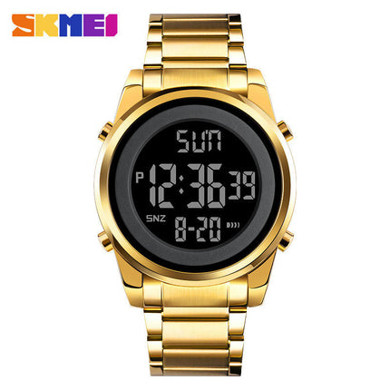 Men's Multifunction LED Digital Watches Alarm Stainless Steel Waterproof Watch