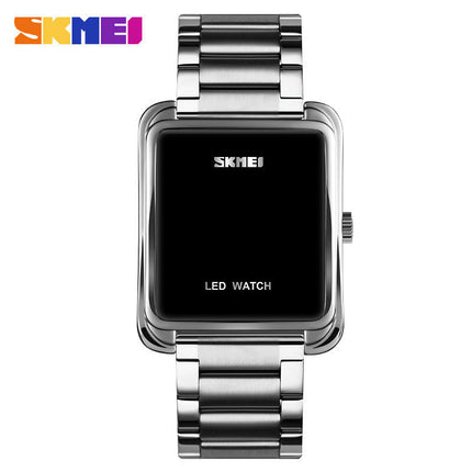 Men's LED Display Digital Watches Stainless Steel Waterproof Wrist Watches