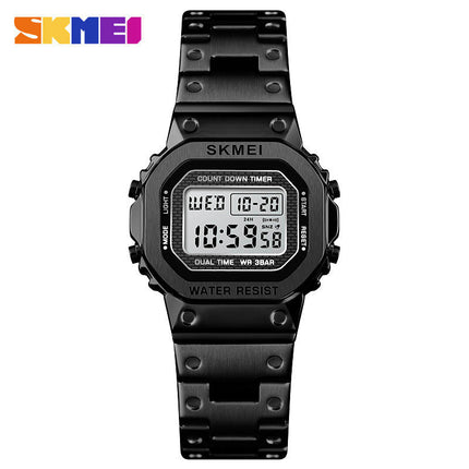 Men's Women's Sports LED Digital Waterproof Multifunction Alarm Stainless Steel Watch