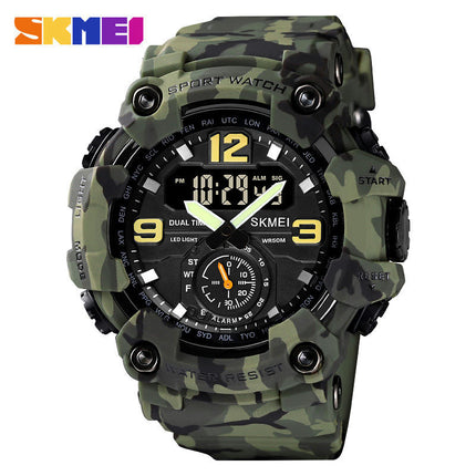 Men's Outdoor Waterproof Sports Wrist Watch Multi Function LED Alarm Digital Watches