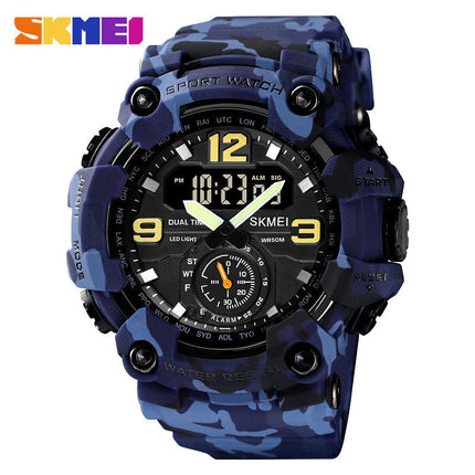 Men's Outdoor Waterproof Sports Wrist Watch Multi Function LED Alarm Digital Watches