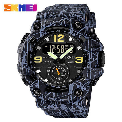 Men's Outdoor Waterproof Sports Wrist Watch Multi Function LED Alarm Digital Watches