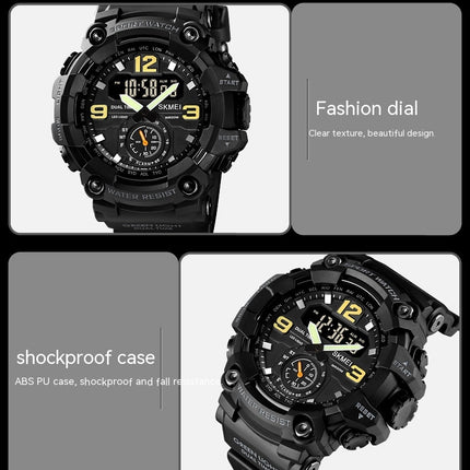 Men's Outdoor Waterproof Sports Wrist Watch Multi Function LED Alarm Digital Watches