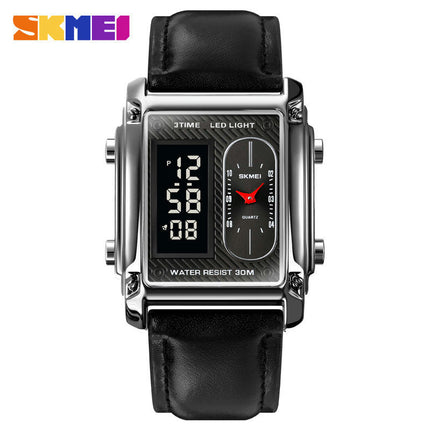 Men's Waterproof Multifunction Electronic LED Digital Analog Square Watch