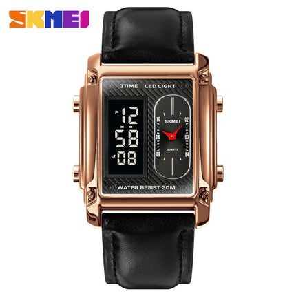 Men's Waterproof Multifunction Electronic LED Digital Analog Square Watch