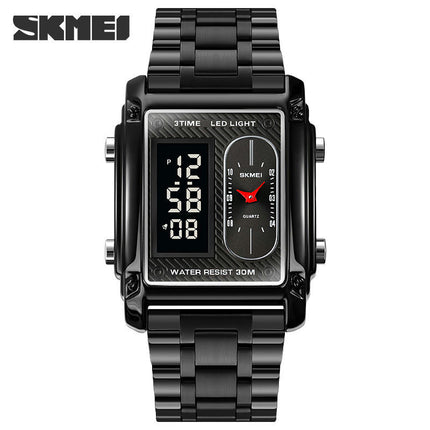 Men's Waterproof Multifunction Electronic LED Digital Analog Square Watch