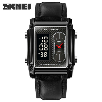 Men's Waterproof Multifunction Electronic LED Digital Analog Square Watch