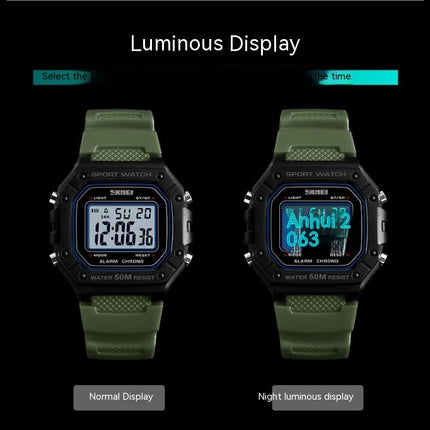 Men's Sport Digital Watches, Waterproof Outdoor Sport Watch with LED Backlight/Alarm