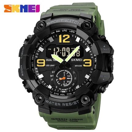 Men's Watches Multi Function Sports Outdoor Waterproof Watch LED Alarm Stopwatch