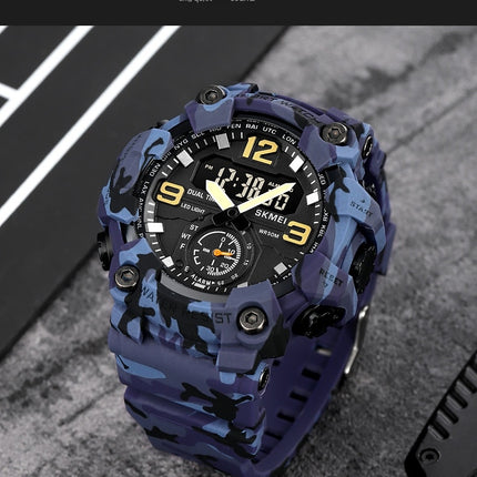 Men's Watches Multi Function Sports Outdoor Waterproof Watch LED Alarm Stopwatch