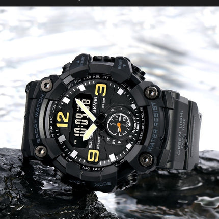 Men's Watches Multi Function Sports Outdoor Waterproof Watch LED Alarm Stopwatch