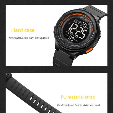 Men's Digital Sports Multifunctional Watch Waterproof Stopwatch Alarm Watch