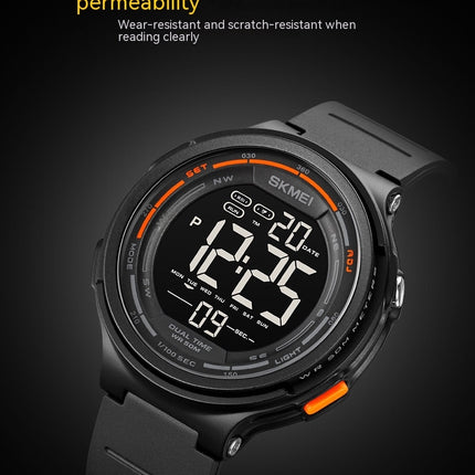 Men's Digital Sports Multifunctional Watch Waterproof Stopwatch Alarm Watch