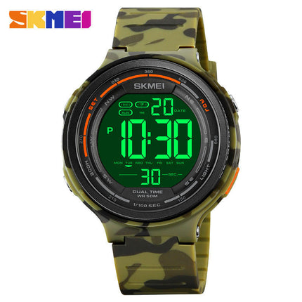 Men's Digital Sports Multifunctional Watch Waterproof Stopwatch Alarm Watch