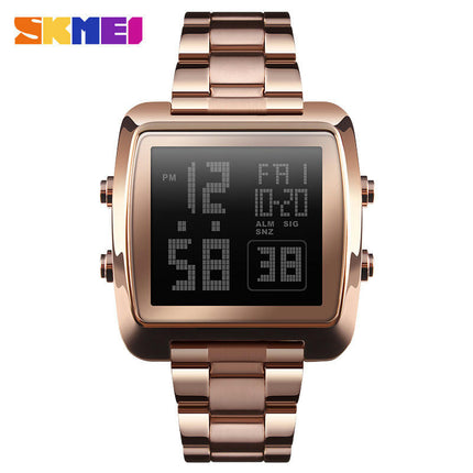 Men's Sport Digital Watches, Waterproof Outdoor Sport Square Watch with LED Backlight/Alarm