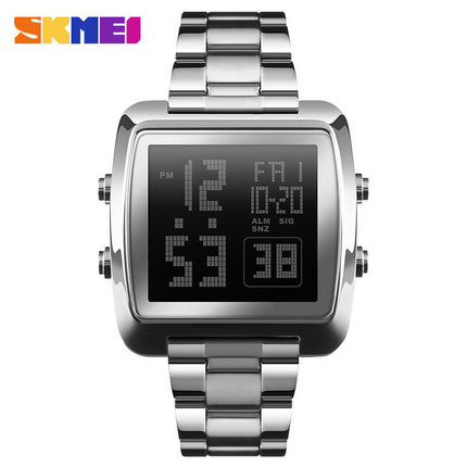 Men's Sport Digital Watches, Waterproof Outdoor Sport Square Watch with LED Backlight/Alarm