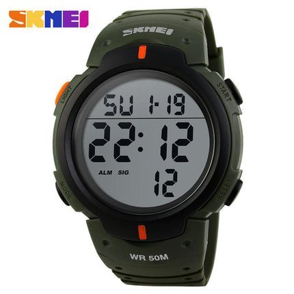 Men's Digital Sports Watch LED Screen Large Face Watches Waterproof Stopwatch Watch