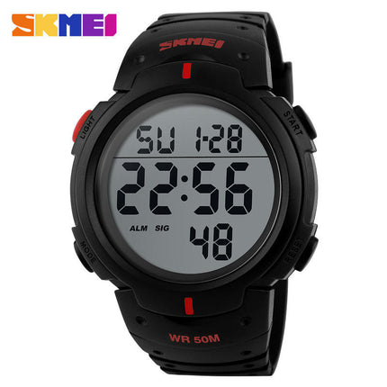 Men's Digital Sports Watch LED Screen Large Face Watches Waterproof Stopwatch Watch