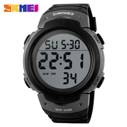 Men's Digital Sports Watch LED Screen Large Face Watches Waterproof Stopwatch Watch