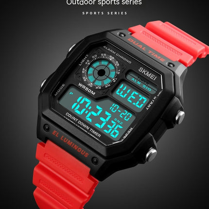 Men's Digital Watch Luminous Waterproof square electronic watch