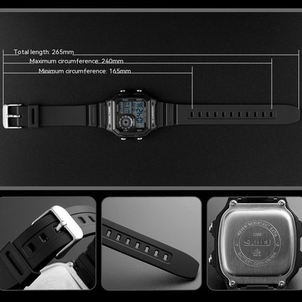 Men's Digital Watch Luminous Waterproof square electronic watch