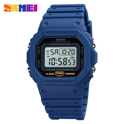 Men Women Outdoor Sports Watches LED Square Electronic Waterproof Wrist Watch