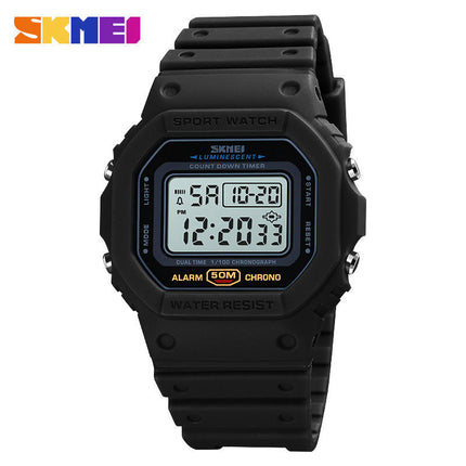 Men Women Outdoor Sports Watches LED Square Electronic Waterproof Wrist Watch