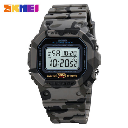 Men Women Outdoor Sports Watches LED Square Electronic Waterproof Wrist Watch