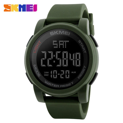 Men's Digital Sports Watch LED Screen Waterproof Luminous Stopwatch Alarm Watch