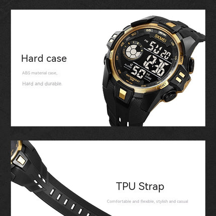 Men's Sports Watches Multifunctional Waterproof LED Alarm Backlight Stopwatch Digital Watch