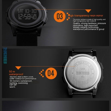 Sports Waterproof Digital Watches with Wide-Angle Display Wrist Watch for Men Women