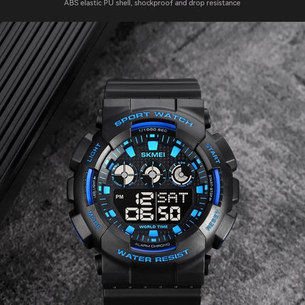 Men's Watch Waterproof Digital Sport Fashion Backlight LED Display Alarm Watch