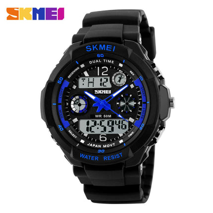 Men's Outdoor Waterproof Sports Wrist Watch Multi Function LED Stopwatch, Digital Watches for Men