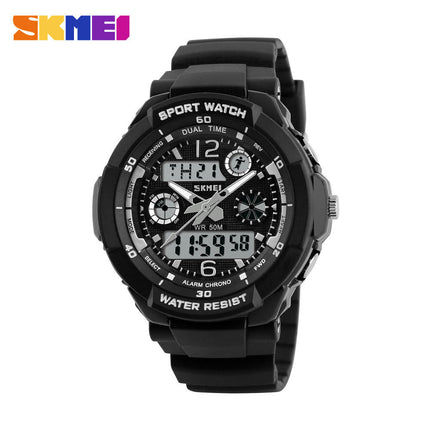 Men's Outdoor Waterproof Sports Wrist Watch Multi Function LED Stopwatch, Digital Watches for Men