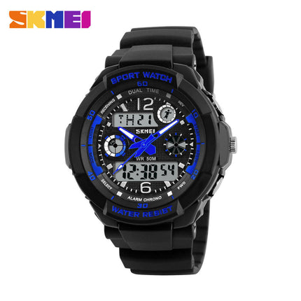 Men's Outdoor Waterproof Sports Wrist Watch Multi Function LED Stopwatch, Digital Watches for Men