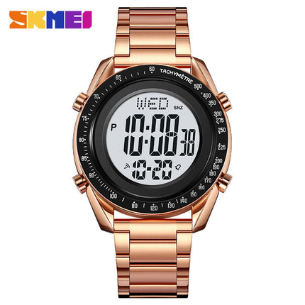 Men's Multifunctional Electronic Watch LED Digital Display Stainless Steel Watch