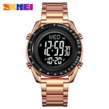 Men's Multifunctional Electronic Watch LED Digital Display Stainless Steel Watch