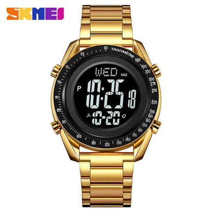 Men's Multifunctional Electronic Watch LED Digital Display Stainless Steel Watch