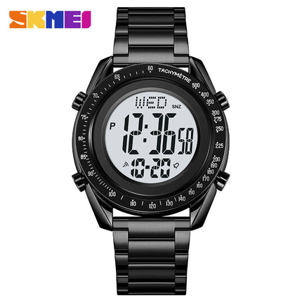 Men's Multifunctional Electronic Watch LED Digital Display Stainless Steel Watch