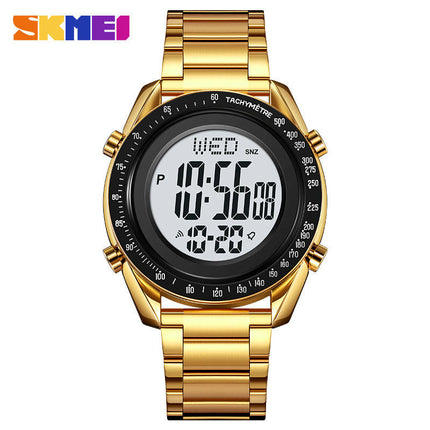 Men's Multifunctional Electronic Watch LED Digital Display Stainless Steel Watch